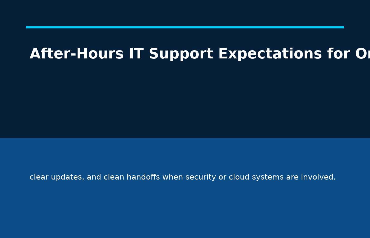Orange County after-hours IT support planning illustration
