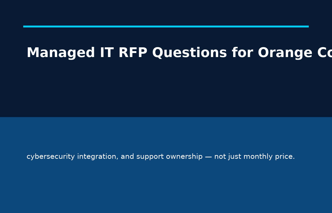 Orange County managed IT provider comparison illustration